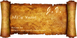 Jég Vazul névjegykártya